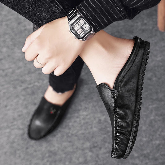 Shoes for Men Retro Elegant Gentleman Style Casual Party Comfortable Street Walking Summer Shoes Flat Bottomed Lightweight