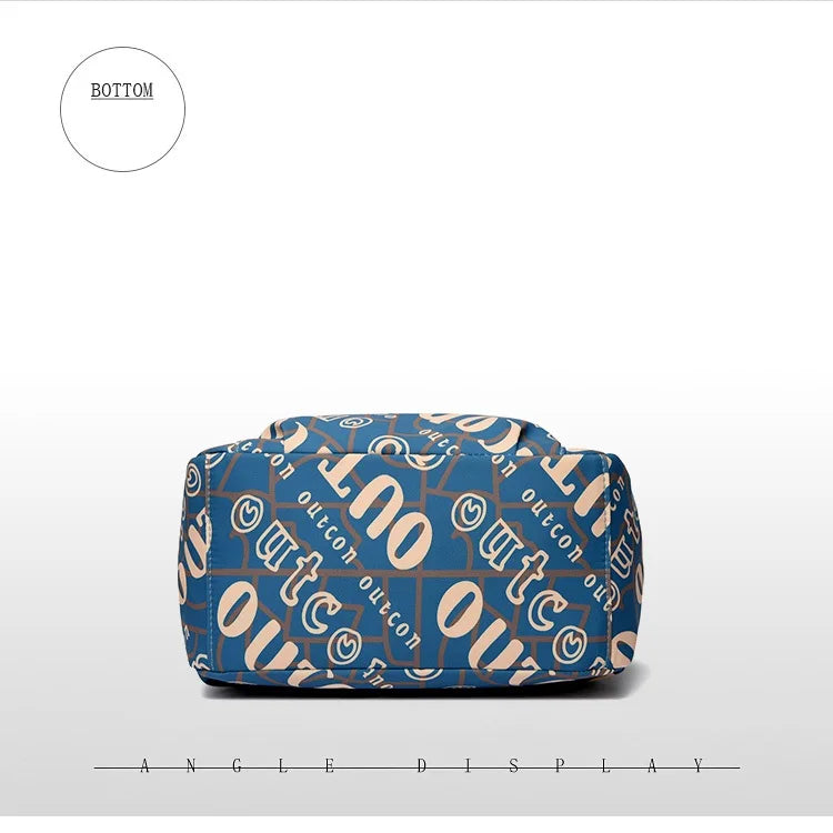 School Bag Women's Oxford Cloth Printed Casual Backpack Fashionable Large Capacity Lightweight Travel Versatile Backpack Backpac