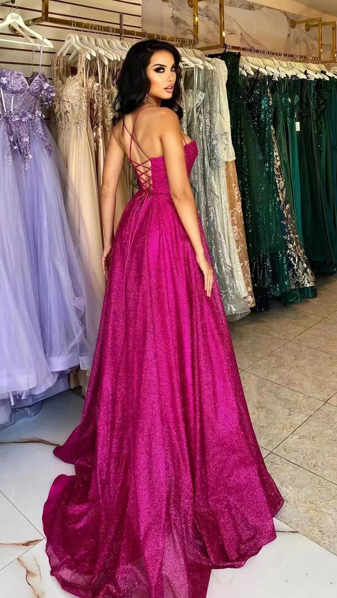 Women's Dresses Sleeveless Slash Neck Pullover Party Dress High Waist Sexy Wrapped Hip Dress Club Prom Sequins Maxi Floor Gowns