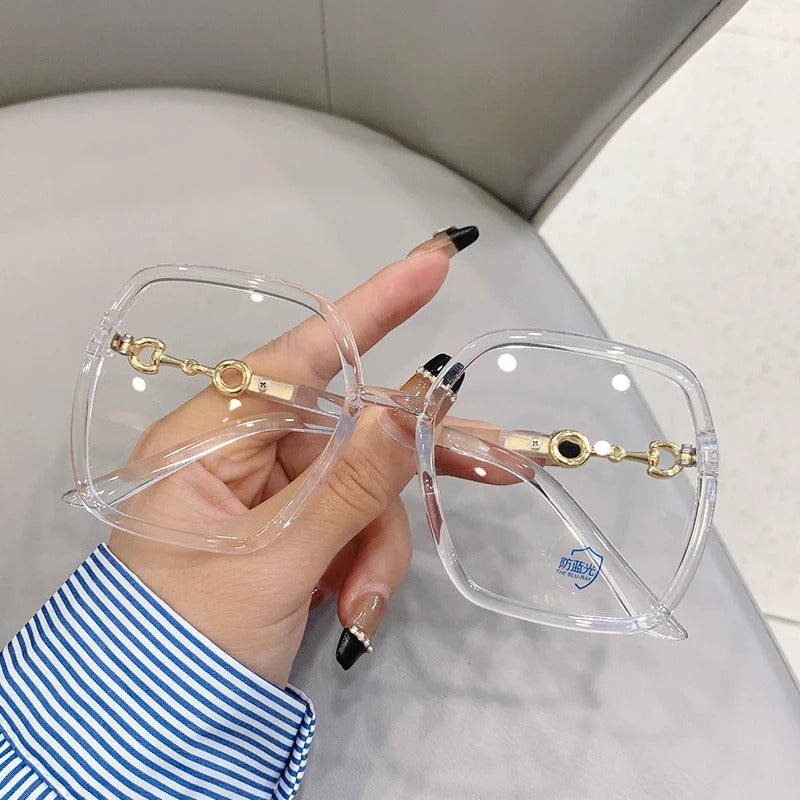 2023 Myopia Glasses for Women and Men New Oversized Square Eyeglasses -0 To -4.0 Fashion Reading Rectangle Eyewear
