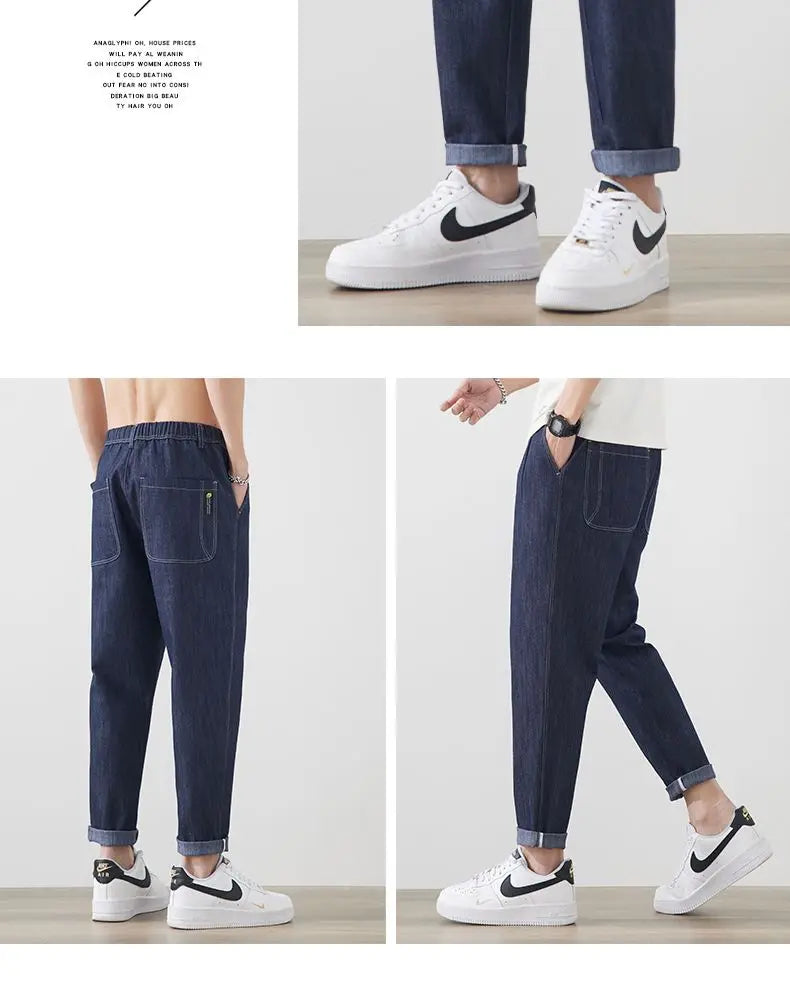 Women Jeans High Waist 2025 Spring Summer Fashion Streetwear Straight Wide Leg Pants Loose Casual Female Denim Trousers