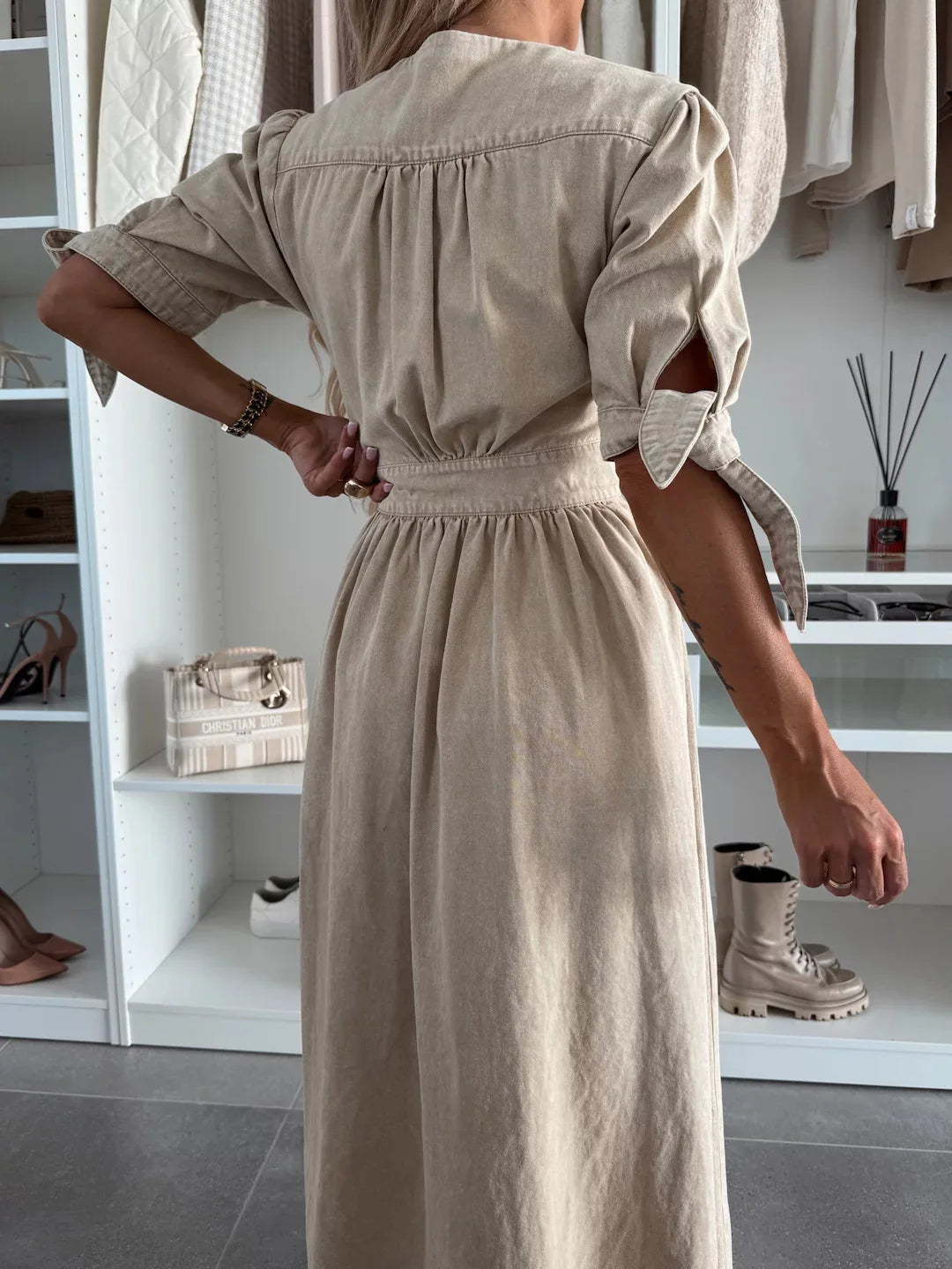 Long Dresses for Women Sexy Denim Dress V Neck Single Breasted Lace Up Distressed Vintage A Line Streetwear Female 2025 Vestidos