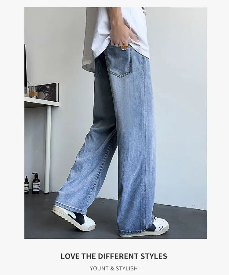 Mens Jeans Large Denim Jeans for Teens Trousers for Men Jean Baggy Pants Men's Fashion Man Male Trendyol Streetwear Korean Men´s
