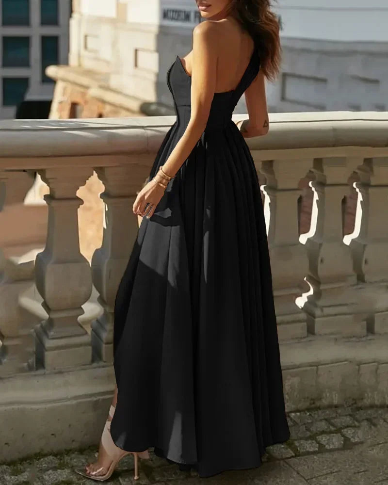 Womens Dresses 2023 New  Pink Solid Dress for Women