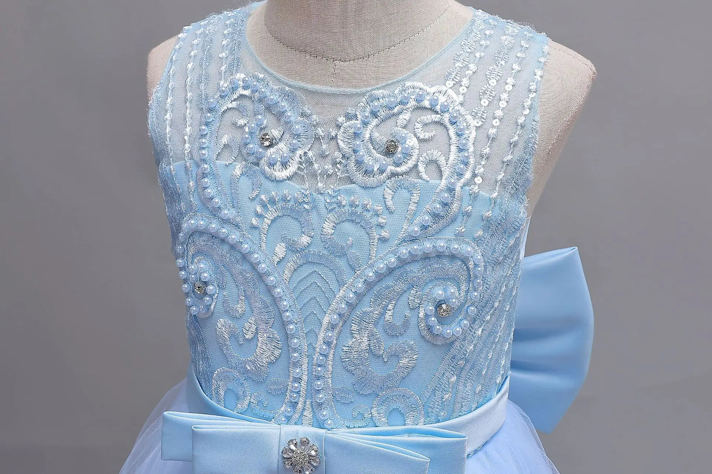 4-12 years old gorgeous girl dress sheer elegant girl birthday party princess dress long carnival evening dress summer clothing