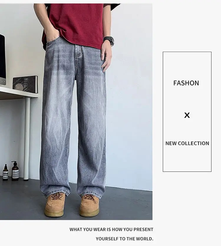 Mens Jeans Large Denim Jeans for Teens Trousers for Men Jean Baggy Pants Men's Fashion Man Male Trendyol Streetwear Korean Men´s