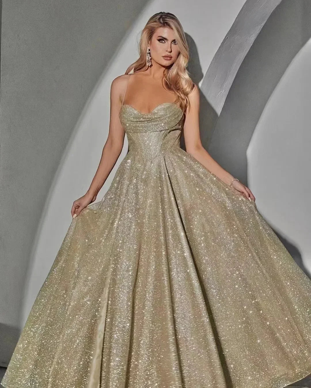 Women's Dresses Sleeveless Slash Neck Pullover Party Dress High Waist Sexy Wrapped Hip Dress Club Prom Sequins Maxi Floor Gowns