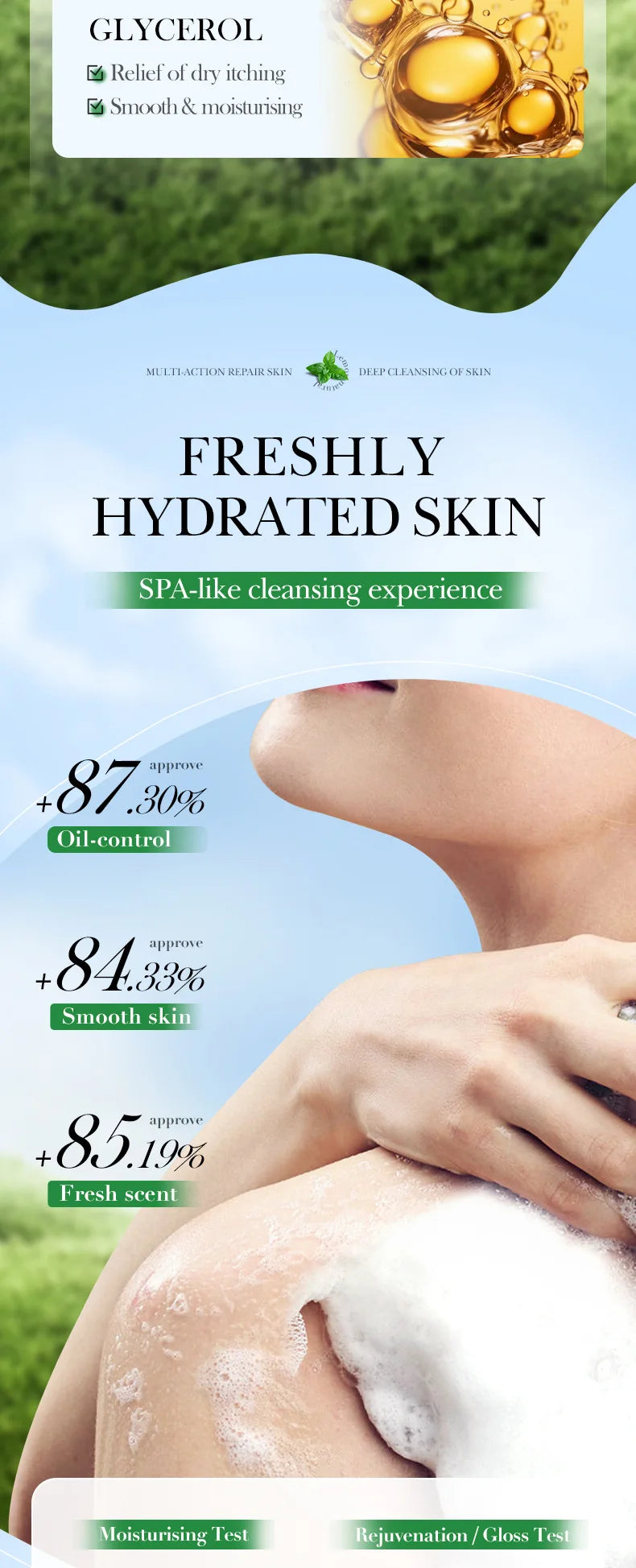 Peppermint Essential Oil Soap Body Shower Handmade Kojico Acid Tumeric Kojic Brightening Hand Sanitizer Bar Salim Bag Whitening