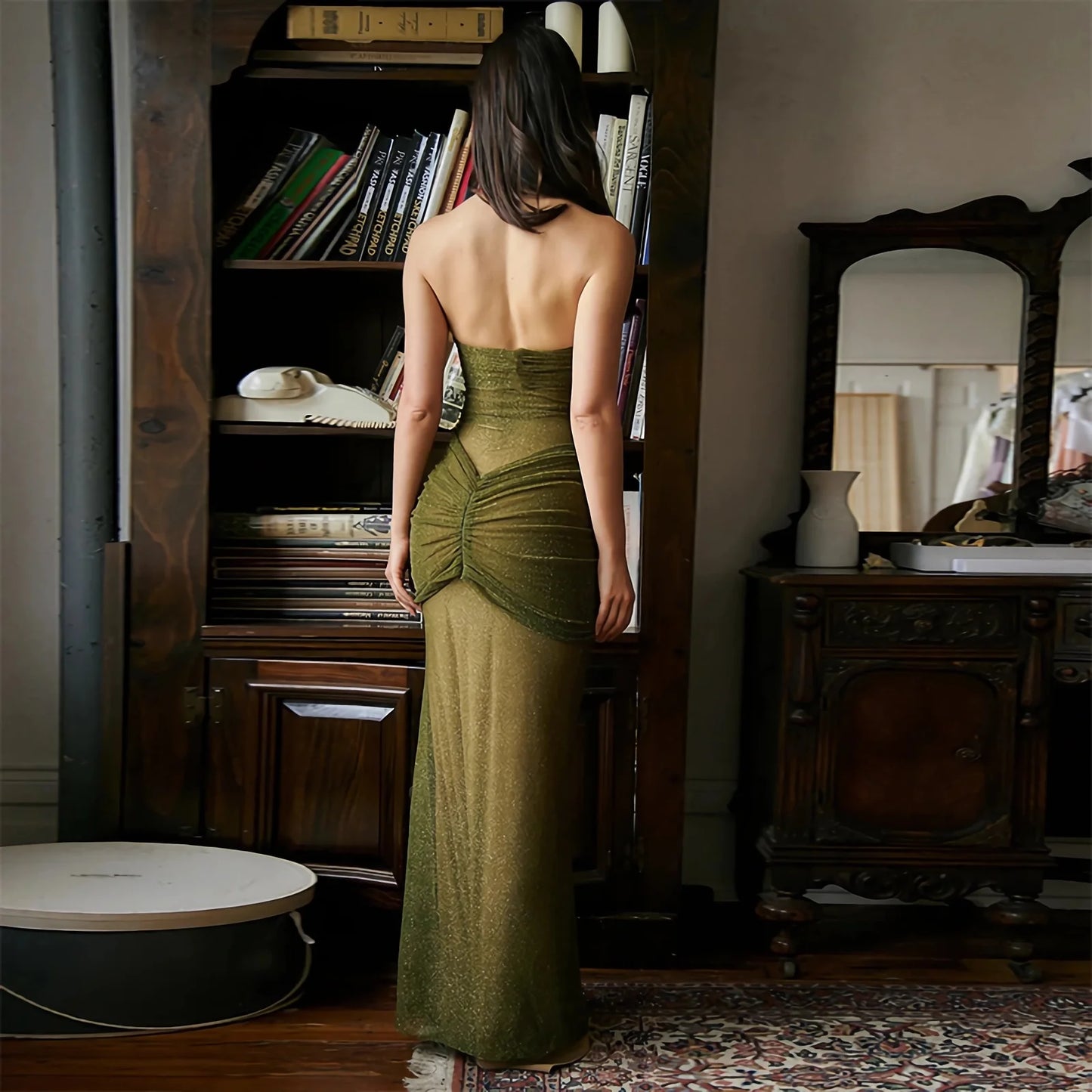 Long Dresses Women Elegant Shinny Sequins Evening Dress Female Sleeveless Backless Long Vestidos Lady Party Club Evening Robes