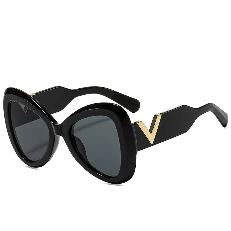 2025 New Fashion Big Frame Cat's Eye Butterfly Women Sunglasses Luxury Designer Men Sunglass Outdoor Travel Eyewear Female UV400