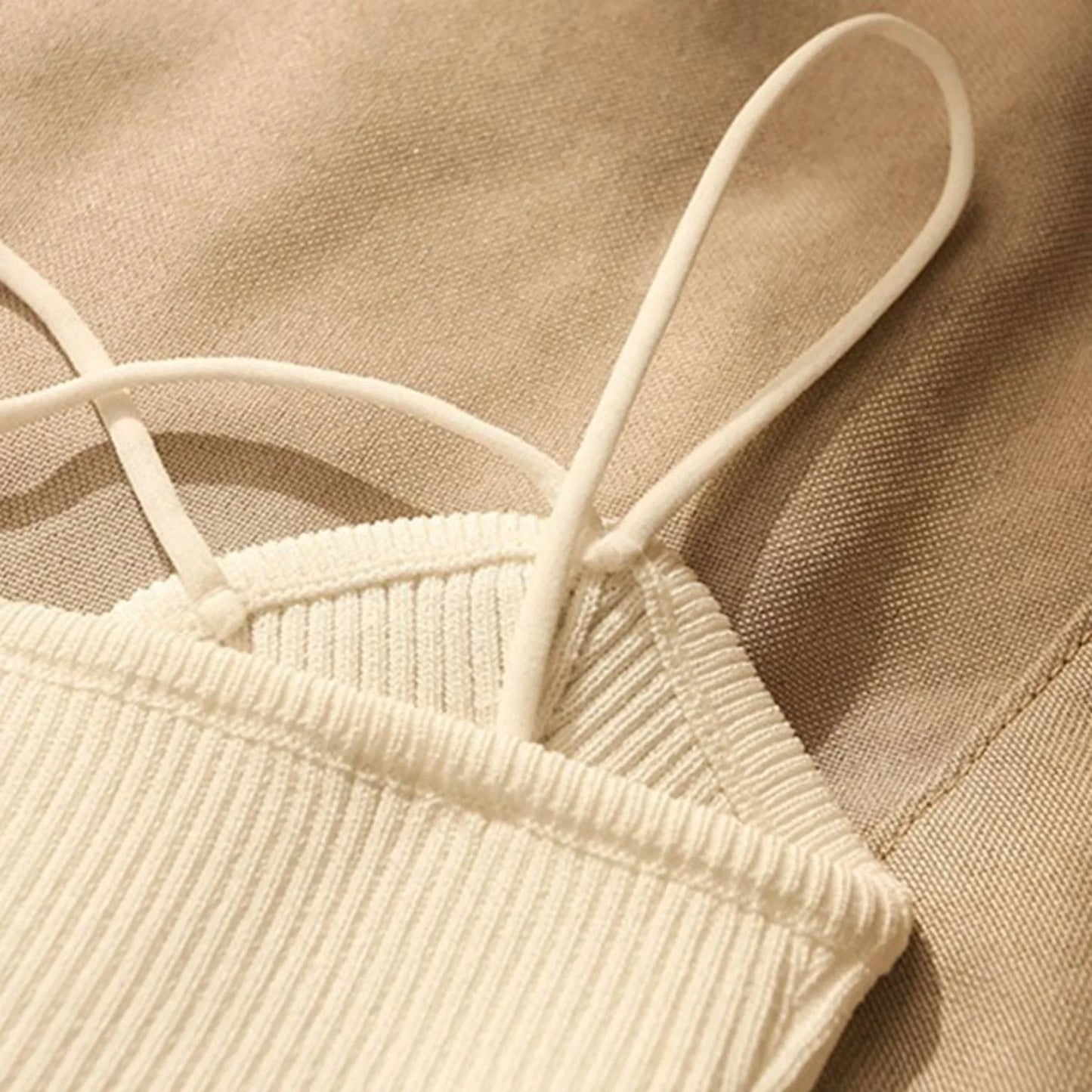 French Style Cross-knit Suspender Women's Summer Wear Sexy Beauty Camisole Slim High-end Bottom Bandeau Top