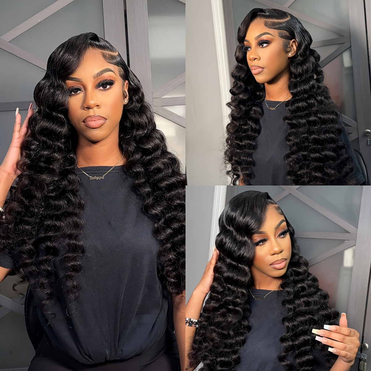 30Inch Human Hair Wigs for Women: 13x6 Deep Curly Pre Plucked Loose Deep Wave Full Density Hd Transparent Frontal Wig