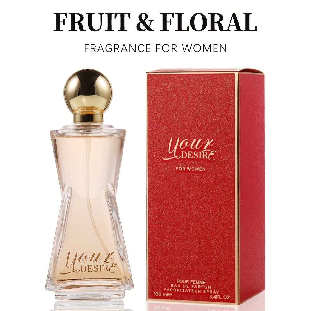 3.4fl Oz Luxurious Peach Blossom Eau De Parfum Spray - Long-Lasting, Seductive Fragrance with Mandarin Orange, Jasmine Notes - Perfect for Dating, Daily Life, Parties, Gift Giving, Romantic Occasions