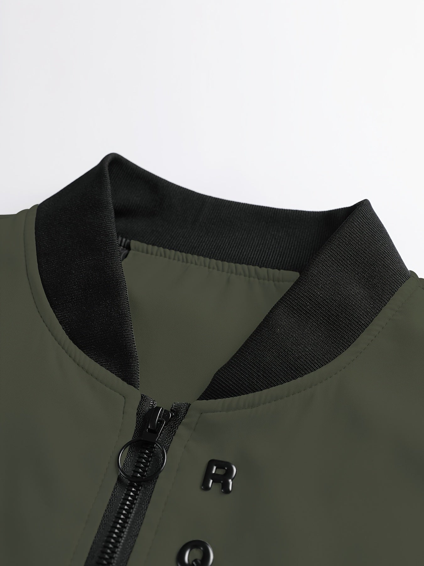 Windproof Slim Fit Long-sleeved Jacket - Casual Stand Collar Zippered Top - Suitable For Spring And Autumn