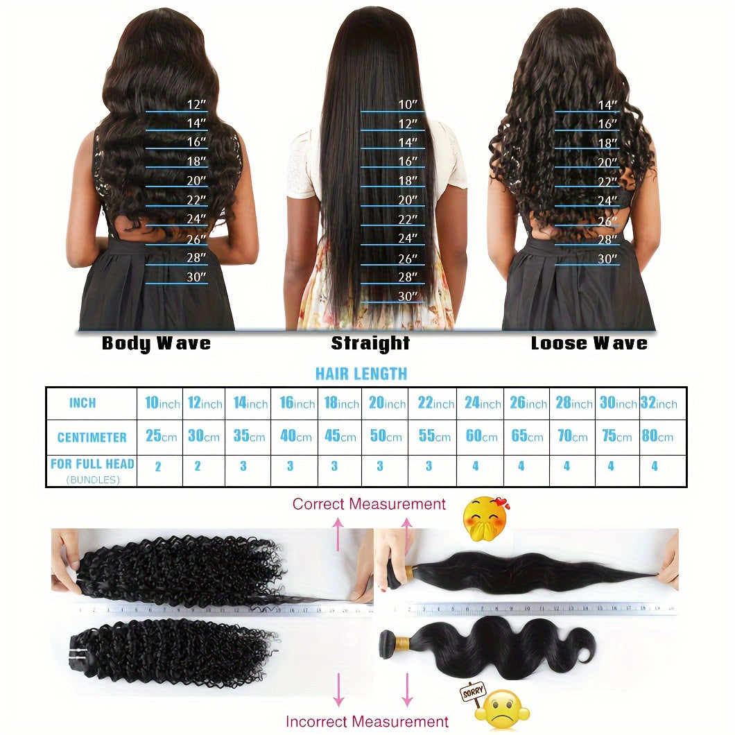 12A Brazilian Body Wave Bundles 100% Human Hair Bundles Unprocessed Virgin Hair Body Wave 1Bundles Human Hair Weave Bundles 1B Natural Black 12-26inch Double Weft