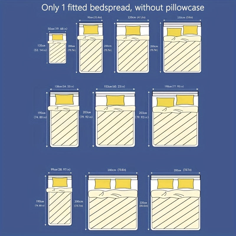 1pc Brushed Fitted Sheet, Soft Comfortable Heart Print Bedding Fitted Sheet, For Bedroom, Guest Room, With Deep Pocket, Fitted Bed Sheet Only, Without Pillowcase