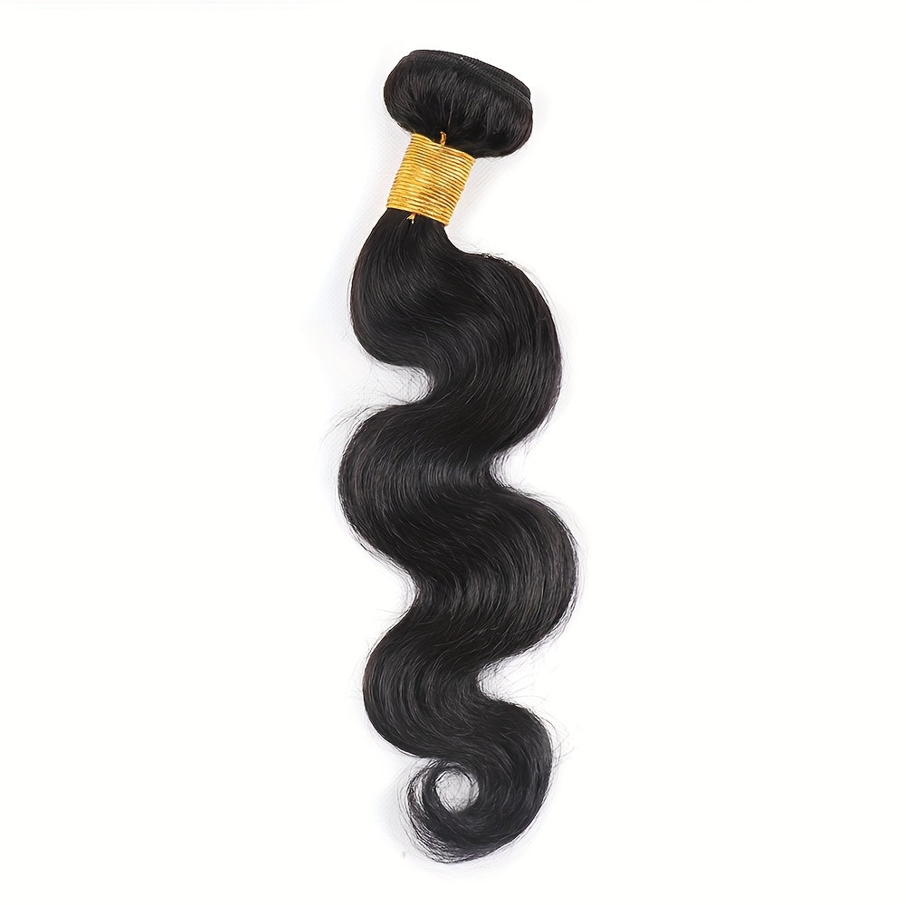 12A Brazilian Body Wave Bundles 100% Human Hair Bundles Unprocessed Virgin Hair Body Wave 1Bundles Human Hair Weave Bundles 1B Natural Black 12-26inch Double Weft