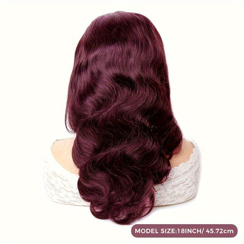 13X4 Lace Front Wig 99J Bob Body Wave 13X4 Lace Closure Wig Brazilian Remy Hair Human Hair For Women