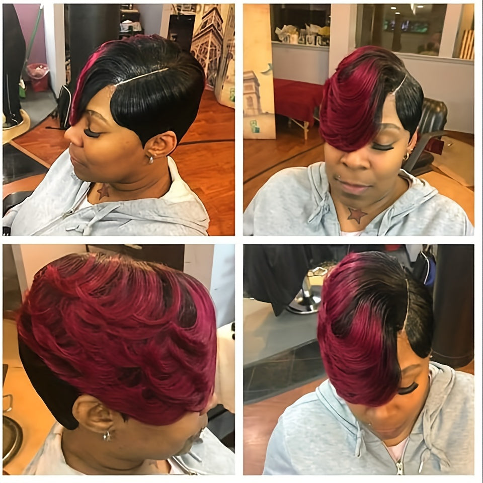 Human Hair Wig Pixie Cut Wig Short Straight Wig Human Hair Wig For Women