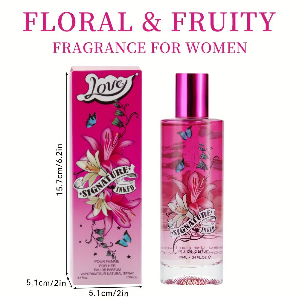 3.4Fl Oz Women's Eau De Parfum - Floral Fruity - With Mango, Grapefruit, Wild Strawberry And Apple- Medium Intensity Perfume