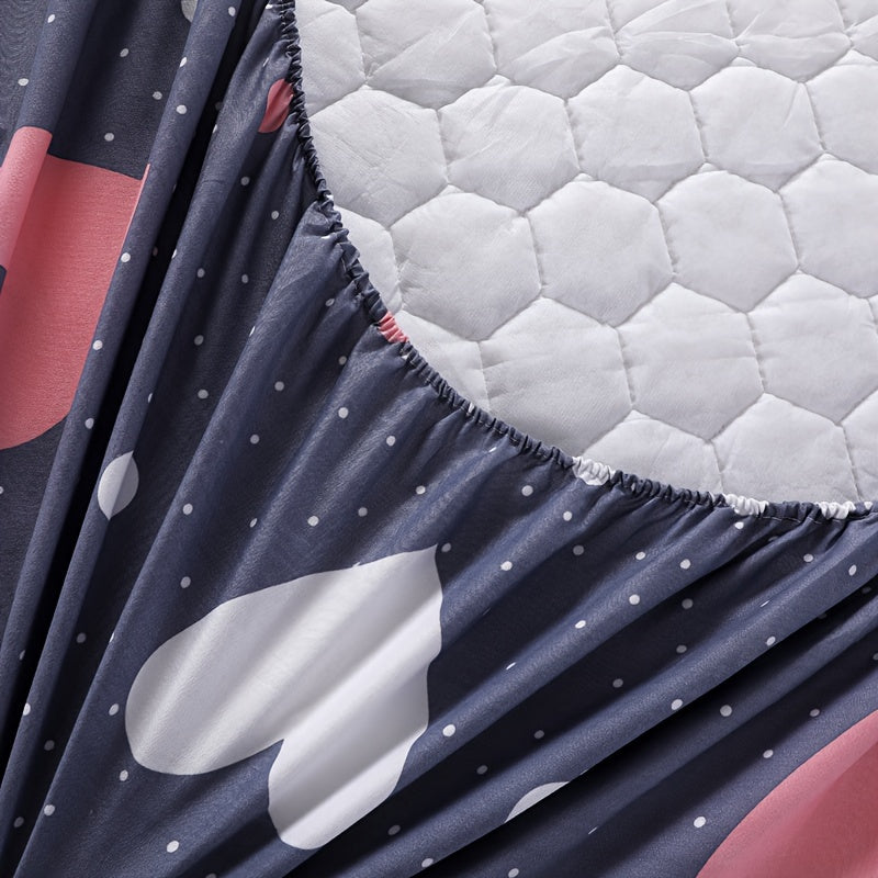 1pc Deluxe Waterproof Three-Layer Thickened Fitted Bed Sheet - Breathable, Non-Slip, Reversible, Machine Washable, All-Season Mattress Protector - Perfect for Hotel Guest Room, Dorm, Deep Pocket Mattress, Eid al-Adha Gift Ide