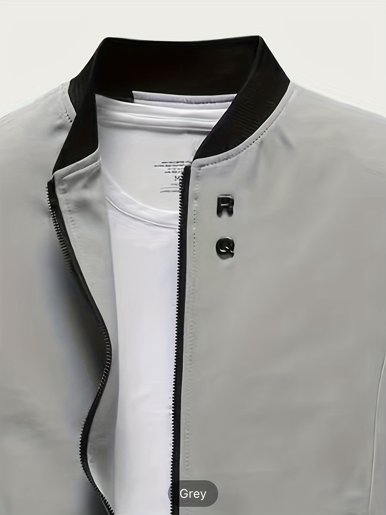 Windproof Slim Fit Long-sleeved Jacket - Casual Stand Collar Zippered Top - Suitable For Spring And Autumn