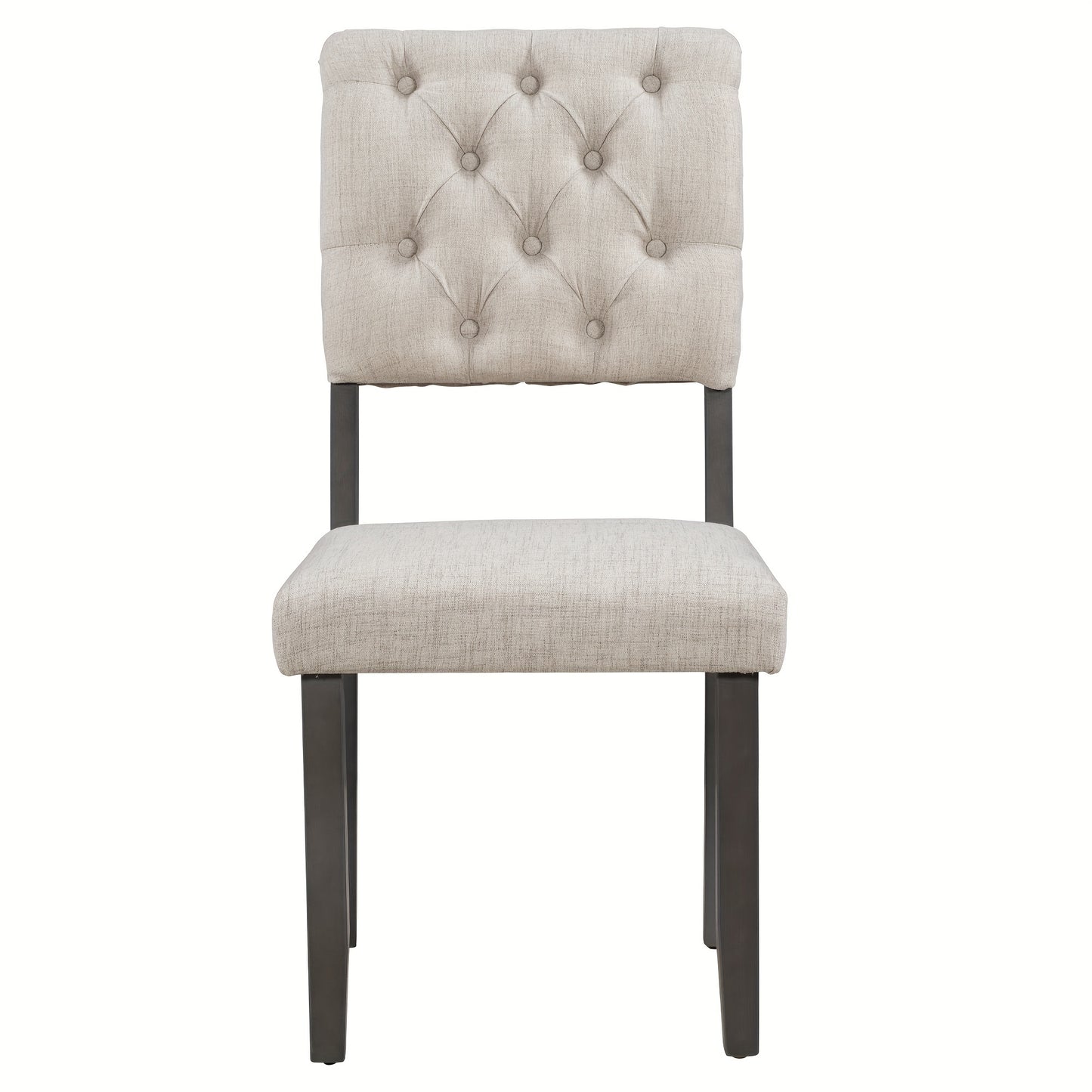 TREXM 6-Piece Dining Table And Chair Set With Special-shaped Legs And Foam-covered Seat Backs&Cushions For Dining Room (Gary)