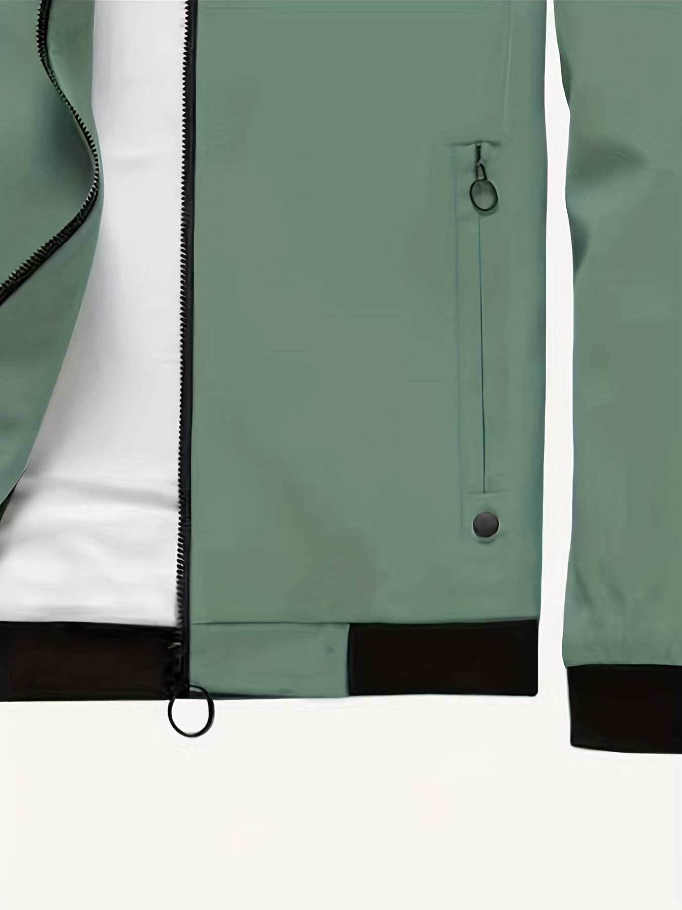 Windproof Slim Fit Long-sleeved Jacket - Casual Stand Collar Zippered Top - Suitable For Spring And Autumn