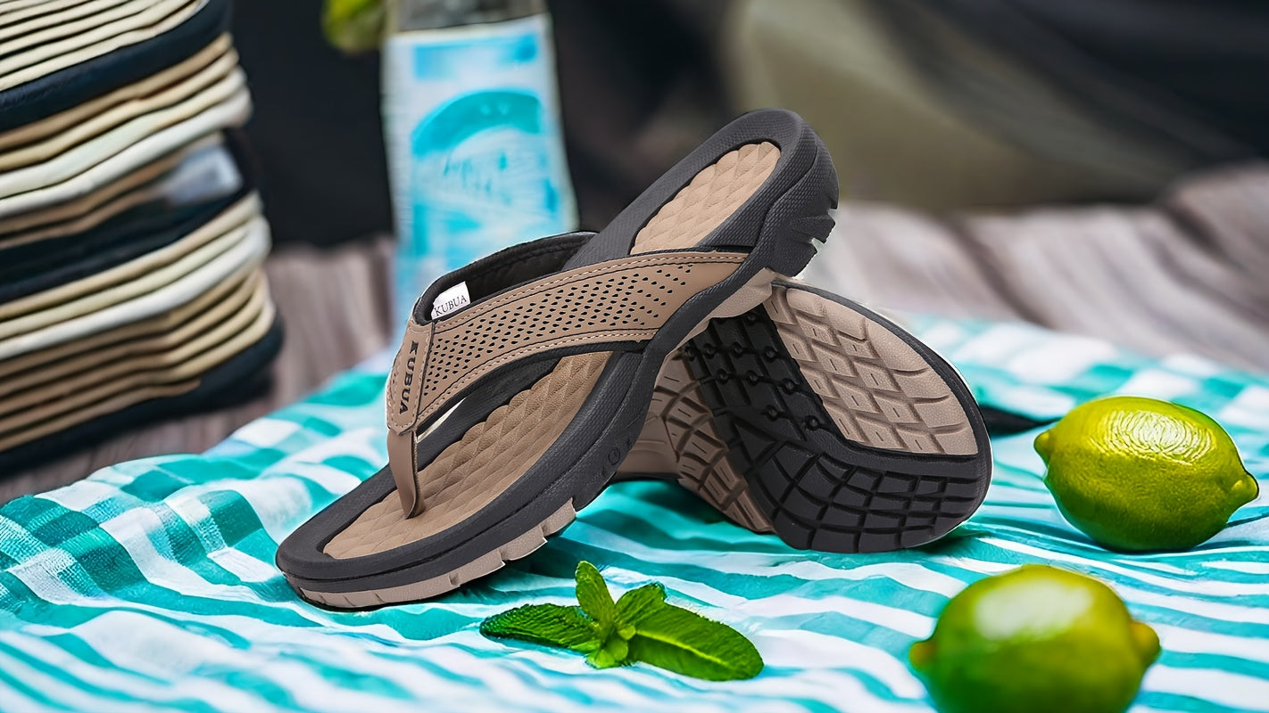 Mens Beach Flip Flops Water Sandals Outdoor Athletic Thong Sandal