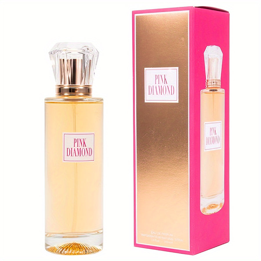 3.4oz PINK DIAMOND Ladies Eau De Parfum - Long-Lasting, Floral, and Fruity Scent - Perfect for Daily Wear and Special Occasions
