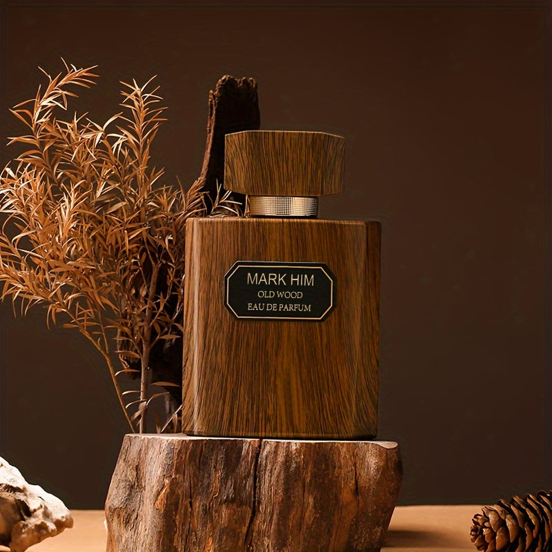 Enchanting Amber Wood Eau De Parfum for Men - 3.4fl.oz | Perfect for Dating & Business, Impressive Gift Choice