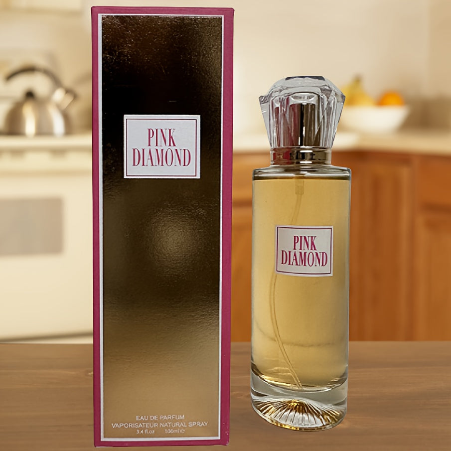3.4oz PINK DIAMOND Ladies Eau De Parfum - Long-Lasting, Floral, and Fruity Scent - Perfect for Daily Wear and Special Occasions