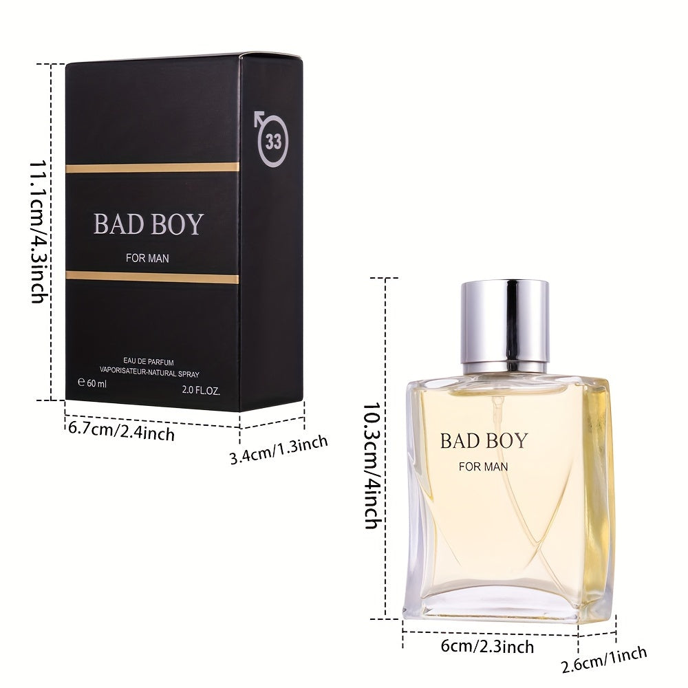 60ml Luxury Eau De Parfum for Men - Refreshing, Long-Lasting, and Seductive Fragrance with Fruity Notes, Perfect for Dating, Daily Life, and a Thoughtful Gift Idea