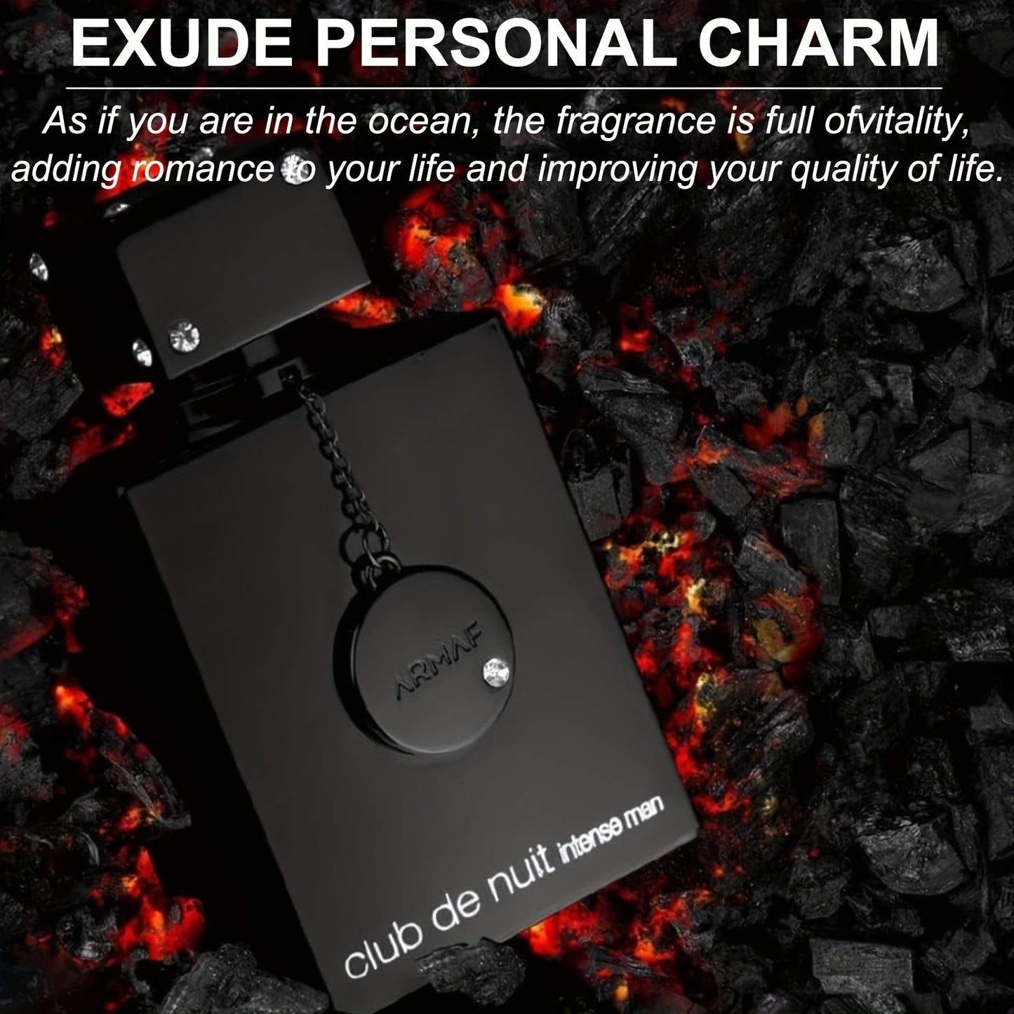 Club De Nuit Intense By Armaf Eau De Parfum Spray/ Showing The Male Calm Atmosphere, Long Lasting Perfume For Women, Refreshing Sandalwood Scent - Eau Cologne Gift For Husband, 3.6 Fl.Oz