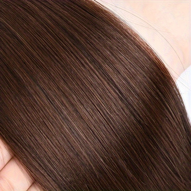 Brown Bunches Of Human Hair, Light Brown Straight Hair Bunches, 3 Brazilian Straight Hair Bunches, 100% Human Hair, Women'S Hair Extension