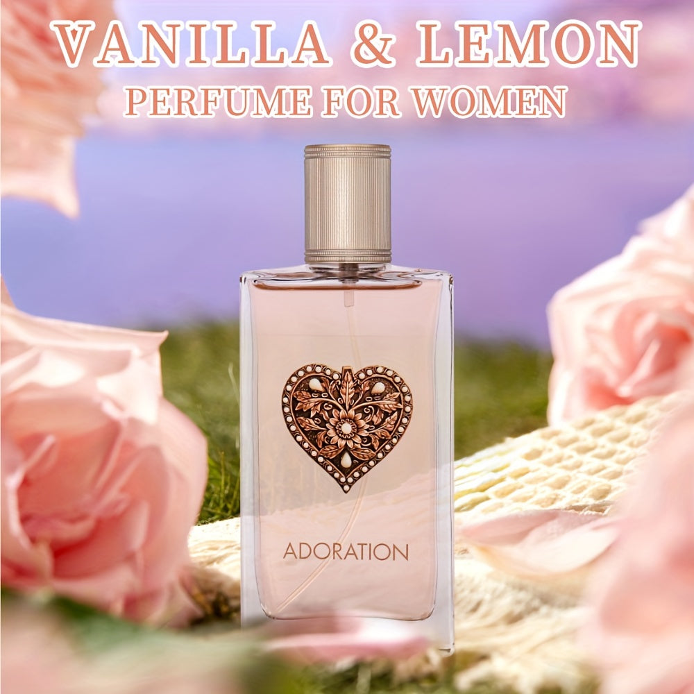 3.4fl Oz Sensual Bliss Eau De Parfum Spray - Long-Lasting, All-Day Fragrance with Candied Lemon, Panacotta, and Orange Blossom Notes - Perfect for Dating, Daily Life, Parties, and Gift Giving