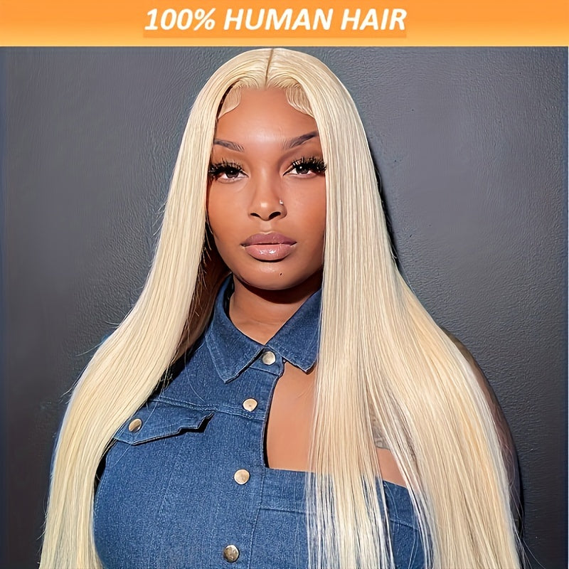 613 Lace Front Wig Human Hair 30 inch 13x4 Straight Blonde Lace Front Wigs Human Hair Pre Plucked with Baby Hair 613 HD Transparent Lace Frontal Wig Blonde Wig Human Hair
