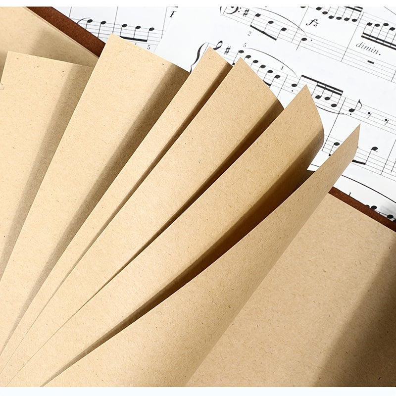 1 Vintage-Style Notebook with 75 Sheets of Kraft Paper Inside - A Unique Surprise Gift