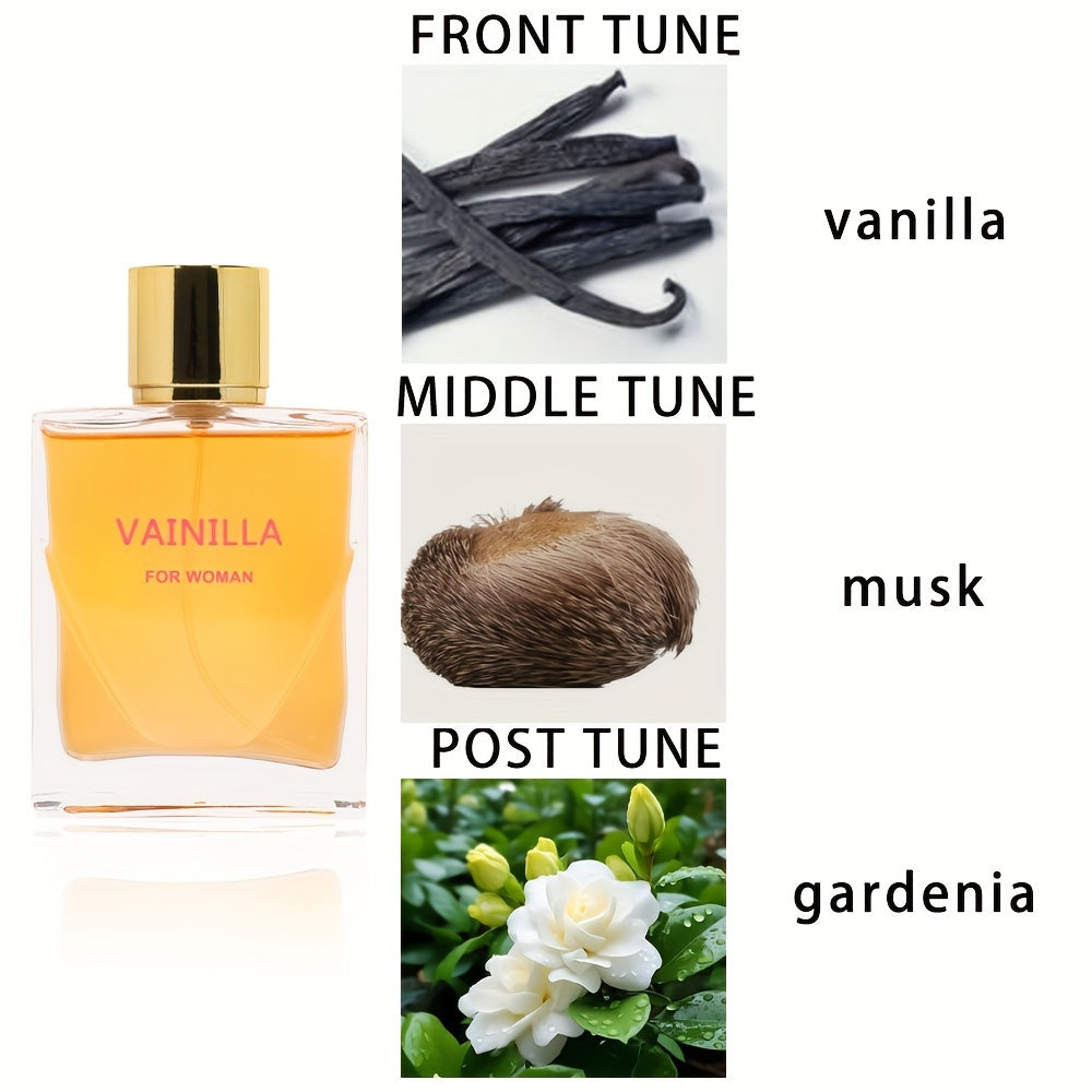 100ml Alluring Vanilla Musk Gardenia Eau De Parfum - Long-Lasting, Refreshing, and Seductive Fragrance for Women - Perfect Gift for Dating, Daily Life, and Special Occasions
