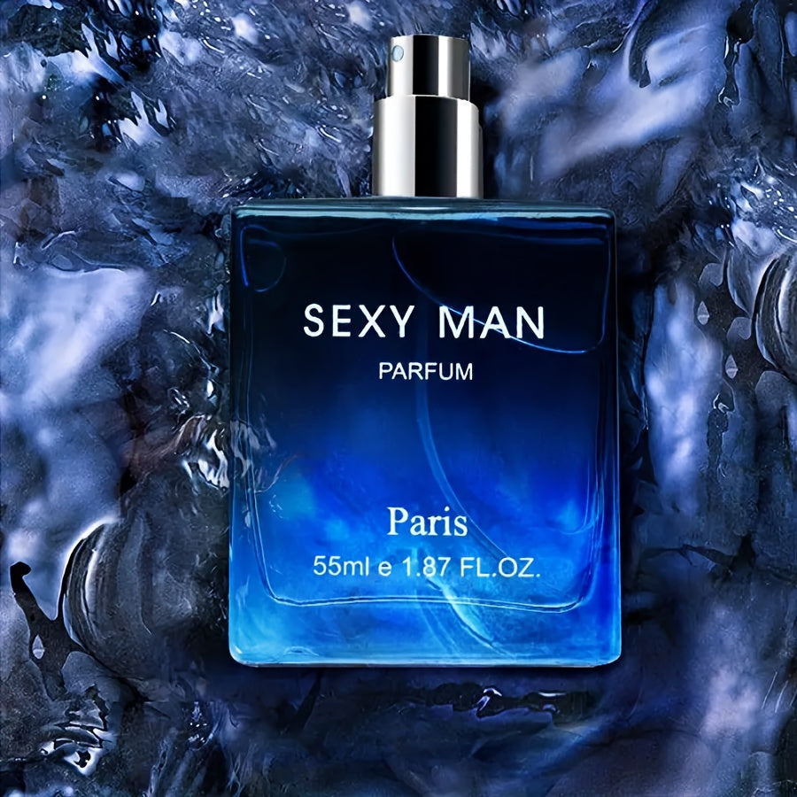 55ml Long-Lasting Eau De Parfum for Men - Refreshing Cologne Perfume with Seductive Scent, Perfect for Dating, Daily Life, and as a Thoughtful Christmas or Father's Day Gift for Him