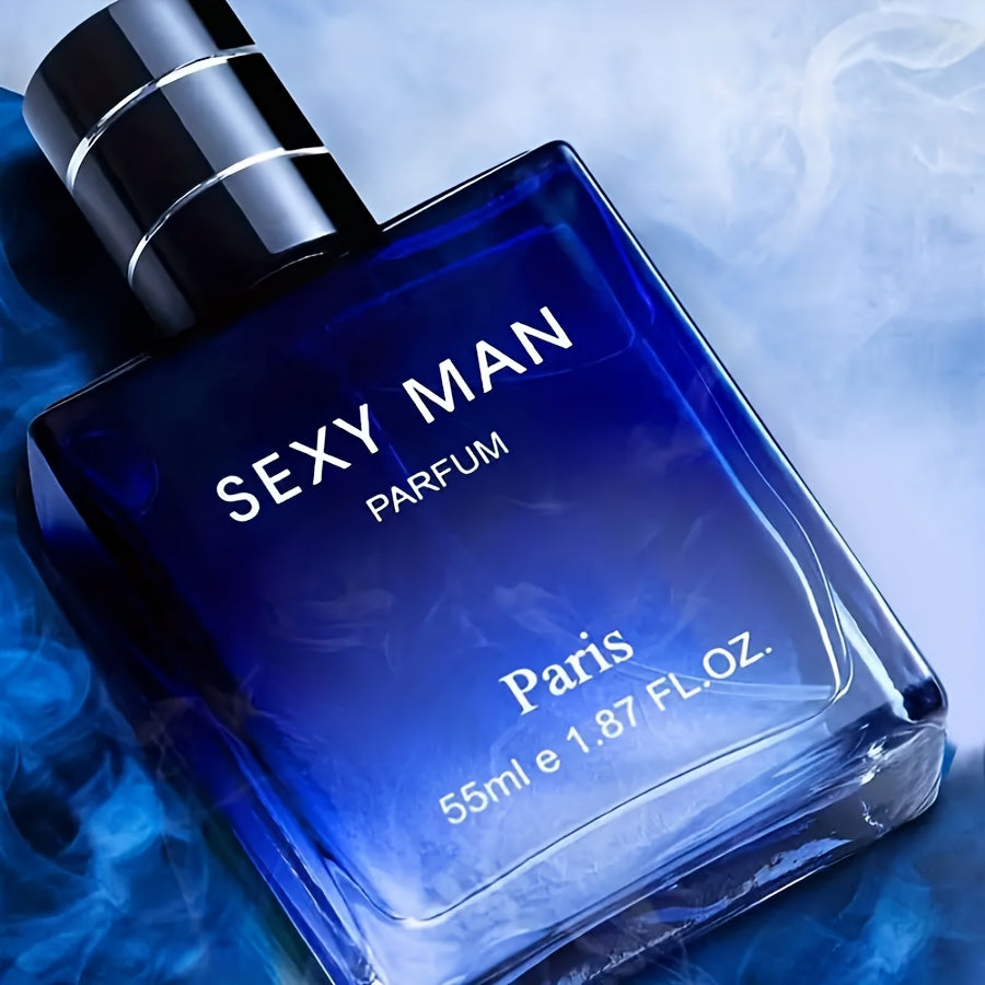55ml Long-Lasting Eau De Parfum for Men - Refreshing Cologne Perfume with Seductive Scent, Perfect for Dating, Daily Life, and as a Thoughtful Christmas or Father's Day Gift for Him