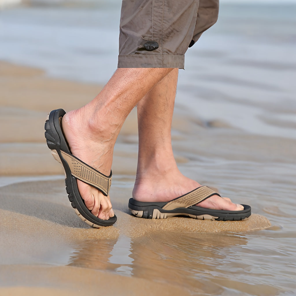 Mens Beach Flip Flops Water Sandals Outdoor Athletic Thong Sandal