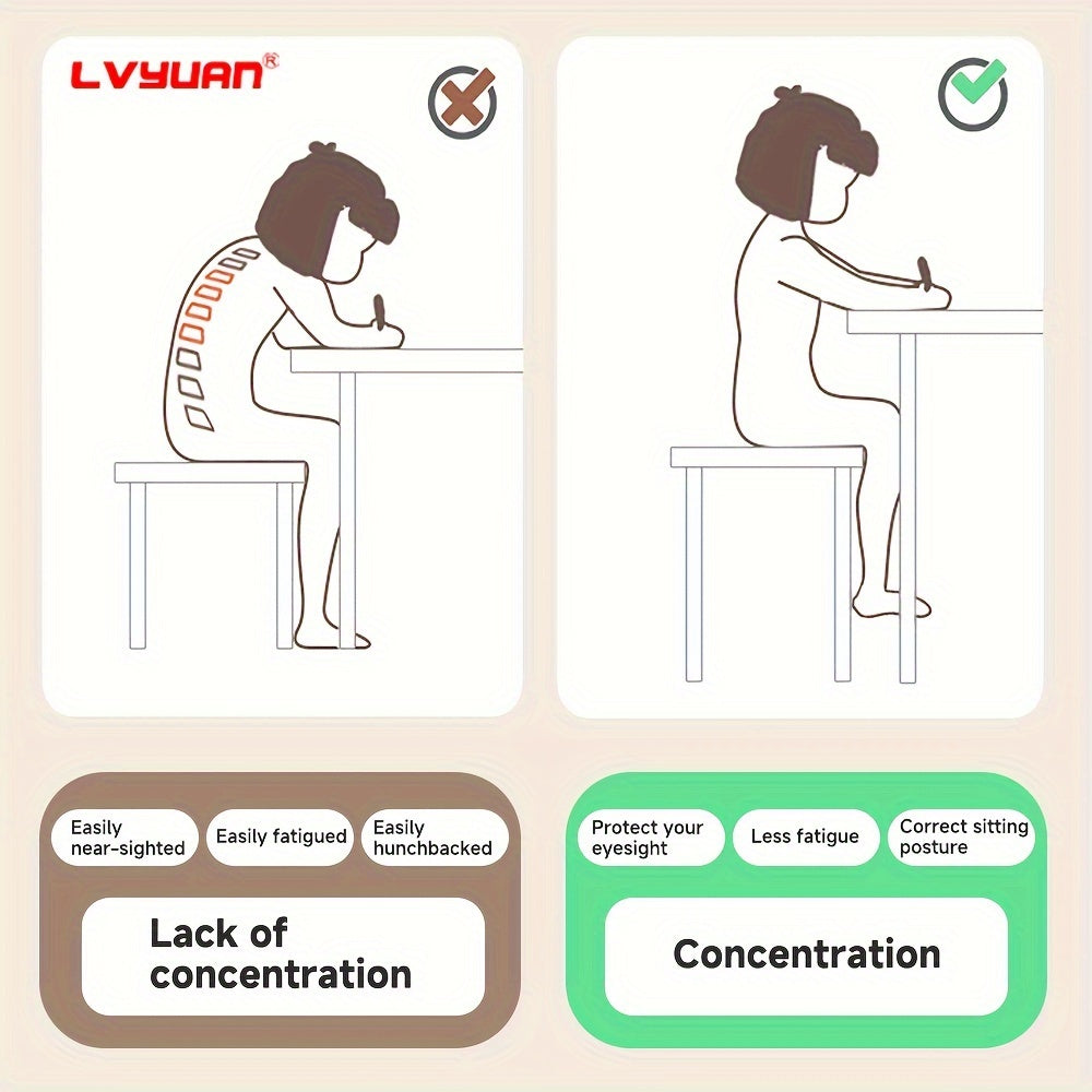A Set Of High Quality Kids Table And Chair Set, Height Adjustable Children's School Study Table And Chair Set, Ergonomic Study Table Desk For Kids, Suitable For Children, Primary School Students And Teenagers Aged 3-18 Years