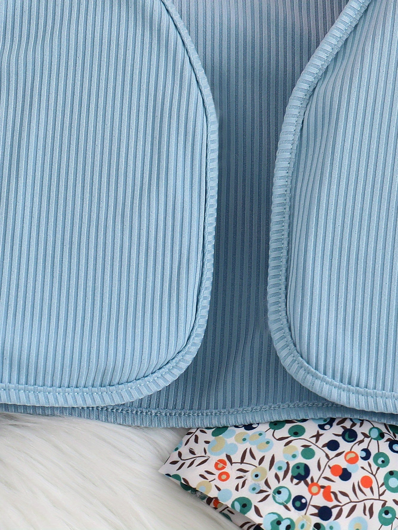 Girls 2pcs Long Sleeve Dress & Ribbed Cardigan Coat Set Floral Print Elegant Jacket Top Casual Kids Clothes Spring Fall