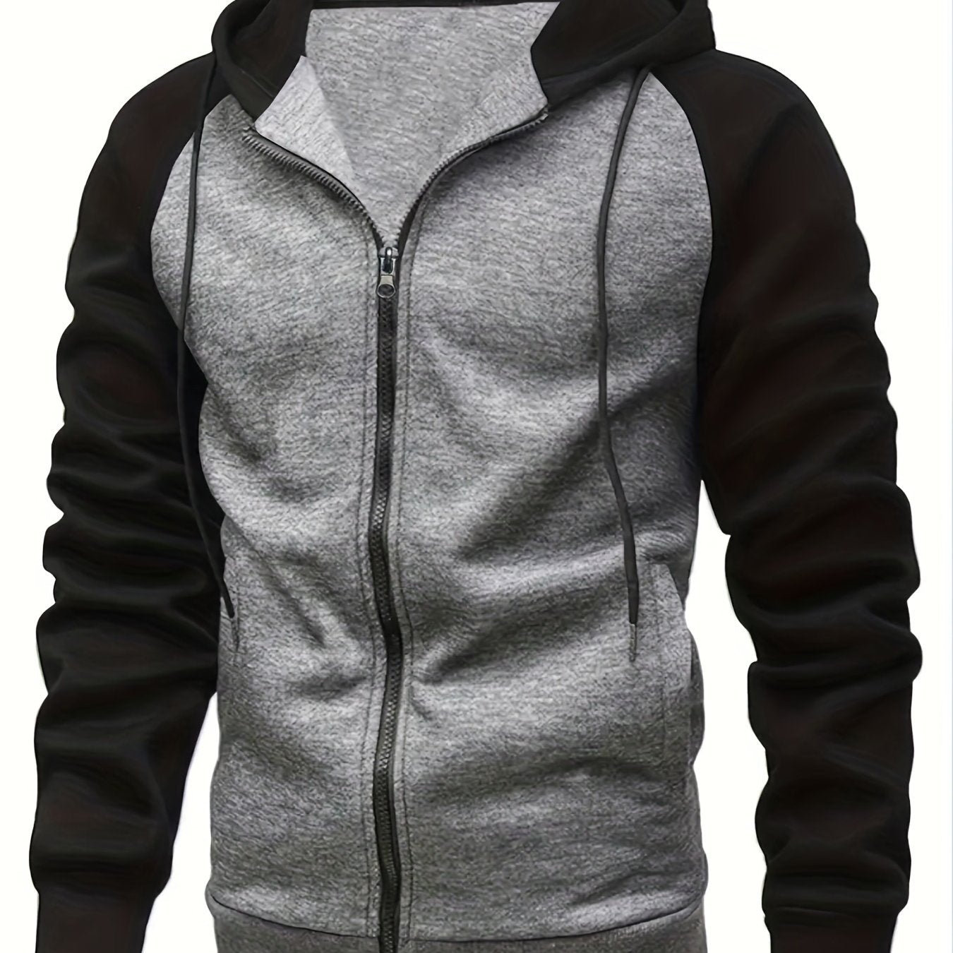 Mens Bold Contrast Sport Jacket - Comfortable Hooded Design, Regular Fit for All-Season Wear - Perfect for Outdoor Adventures, Hiking, and Running