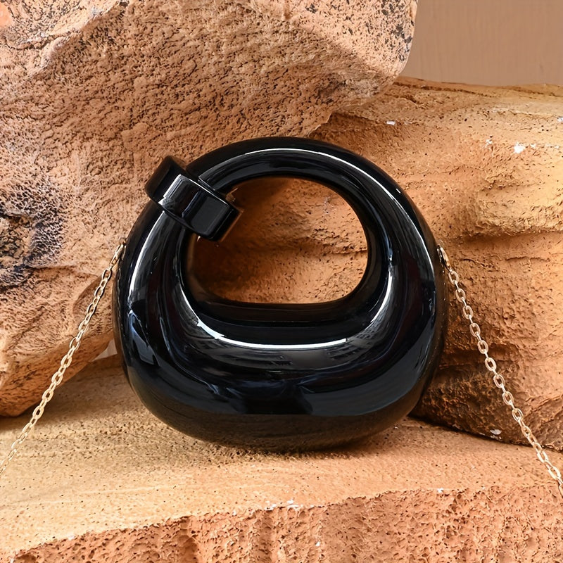 [Transparent Waterproof Party Clutch Bag] Luxury Women's Party Prom Box Evening Clutch Acrylic Transparent Clutch Waterproof Crossbody Bag Tready Bride Bag, Perfect For Party, Wedding, Dinner/Banquet, Matching With Wedding Dr