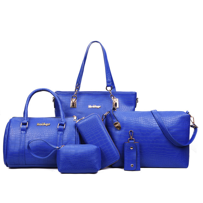 Fashion Versatile Snakeskin Pattern Women's Bags European And American Multi-Piece Sets