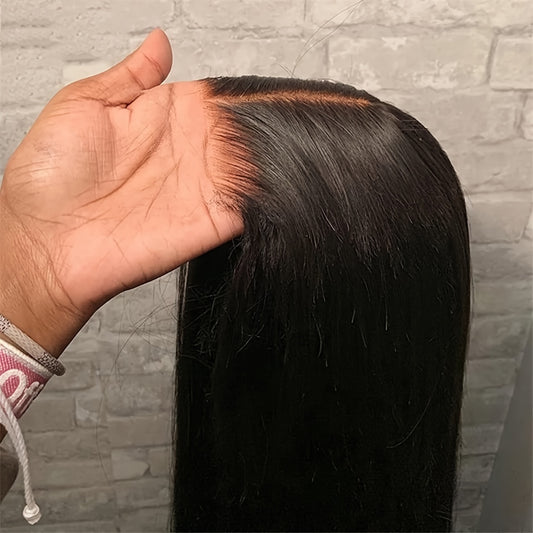 Straight Lace Closure Wig Human Hair Wigs For Women Glueless Wigs Ready To Wear Human Hair Wig 5x5 Transparent Lace Pre Cut Pre Plucked 34 Inch 180%