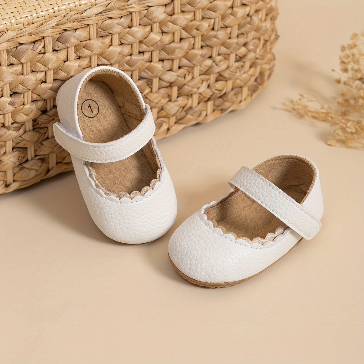 Infant Baby Girls Mary Jane Flats, Soft Sole Princess Dress Shoes Crib Shoes First Walker Shoes