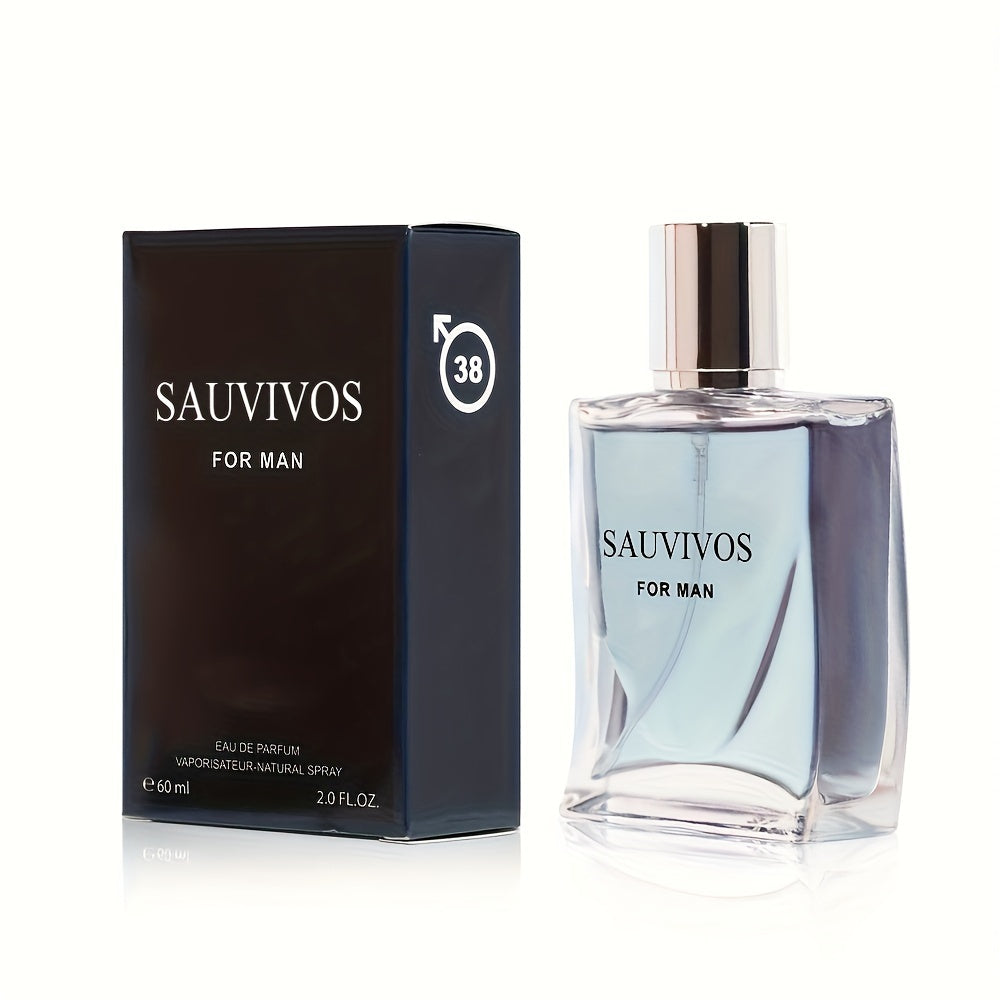 60ml Seductive Eau De Parfum for Men - Refreshing Long-Lasting Lemon, Prickly Ash, Cedar Wood Fragrance with Invigorating Top Notes, Perfect for Dating, Daily Life, and a Memorable Christmas Gift